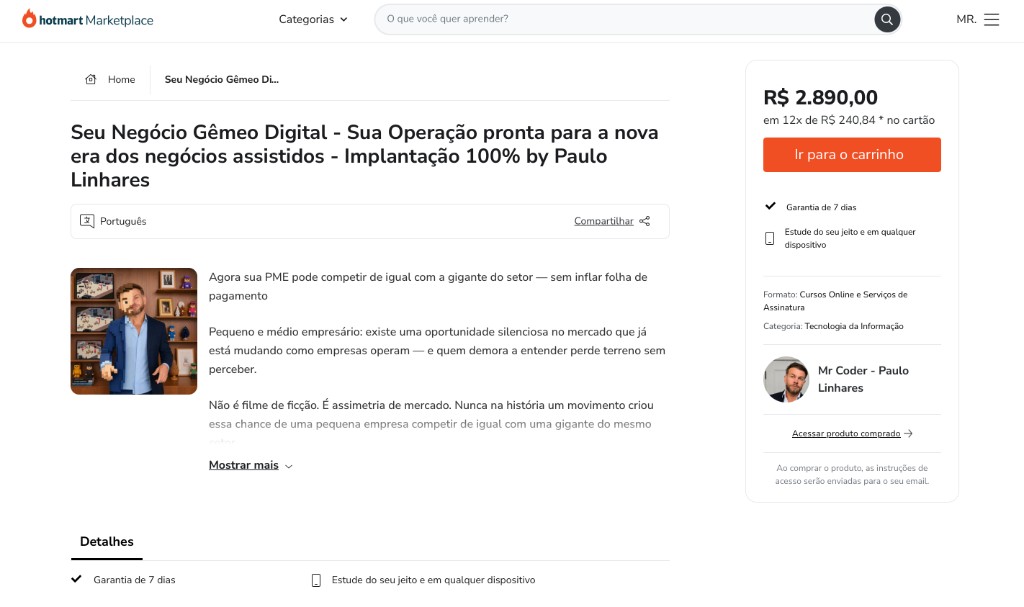 Seu Negócio Gêmeo Digital na Hotmart